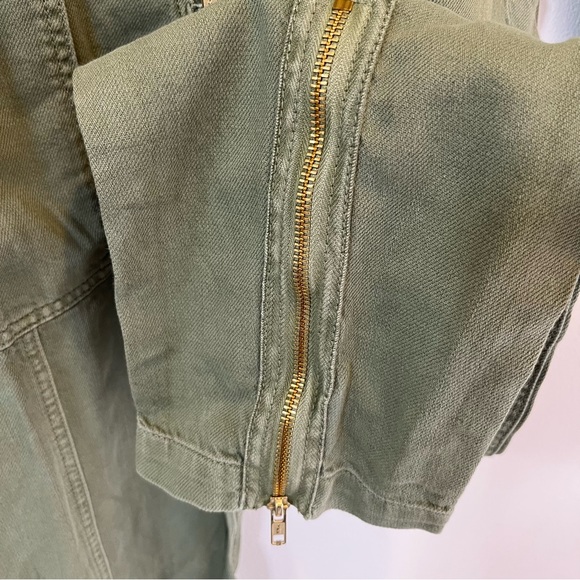 Free People x Sandrine Rose Denim Jumpsuit Army Green Size XS/S - Picture 8 of 10